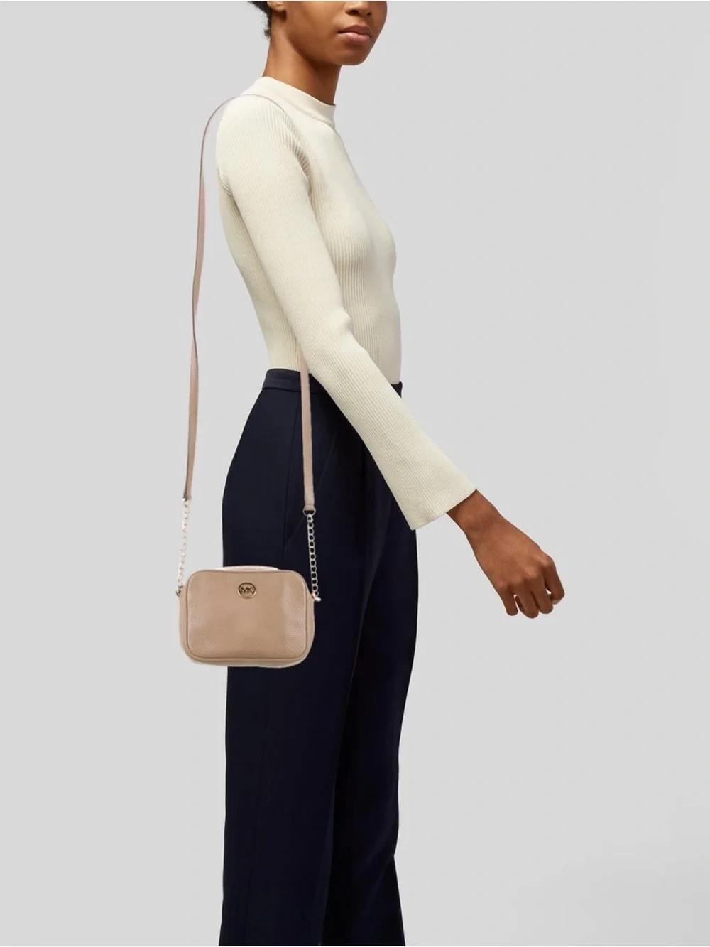 Crossbody Bag in Beige - Women's Shoulder Bag